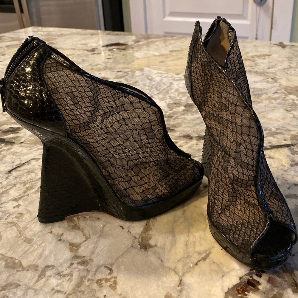 CL Snakeskin Peeptoe